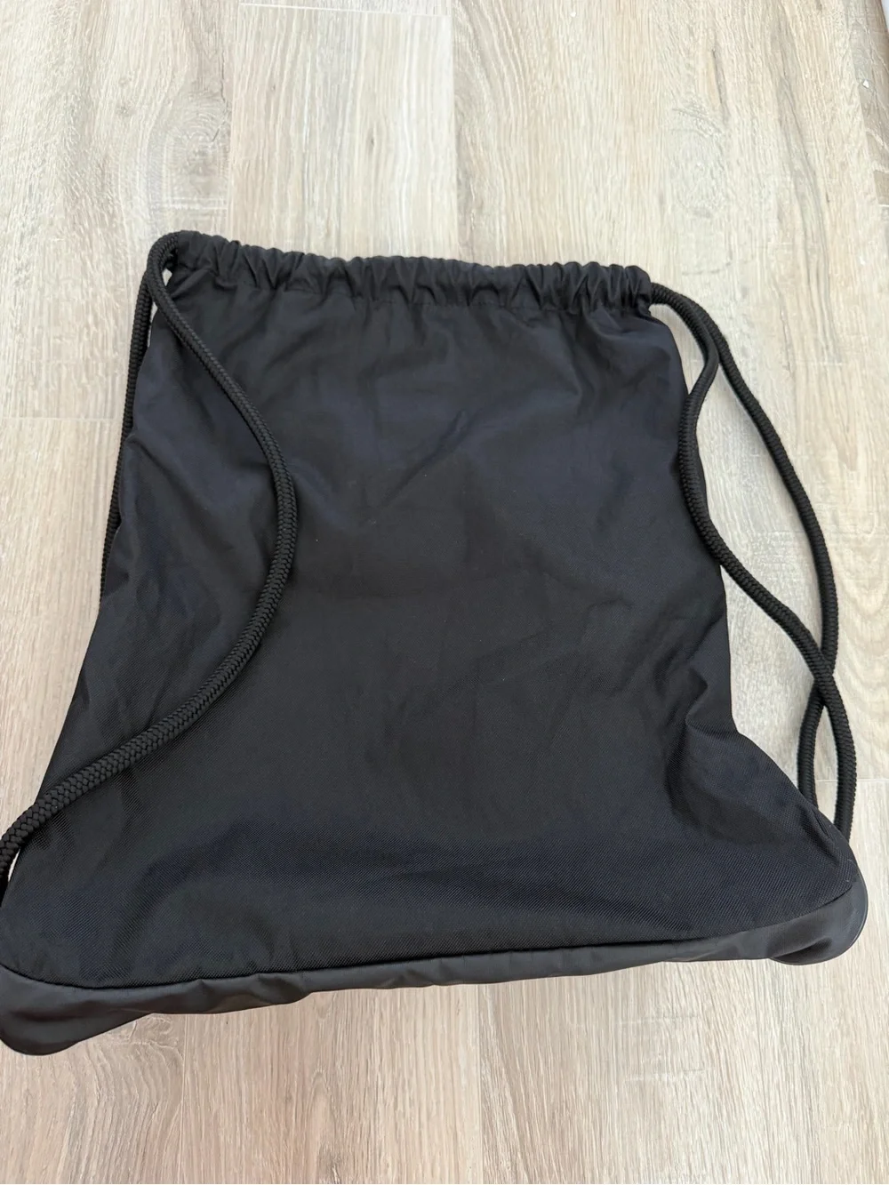 adidas Black Drawstring Gym Backpack with Gray Accents
